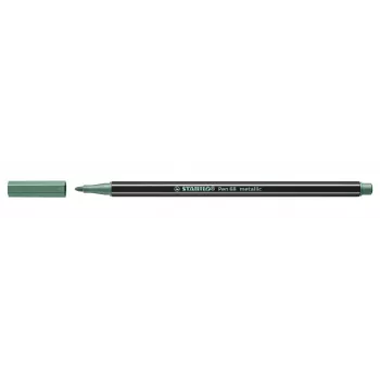 Caneta de fibra STABILO Pen 68 Metallic - verde metálico - 1 unid.