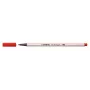 Caneta pincel STABILO Pen 68 Brush - média - vermelho - ponta de pincel flexível - tinta à base de água - Alemanha - adultos e crianças
