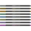 Conjunto de marcadores de fibra STABILO Pen 68 Metallic - média - 8 cores metálicas diferentes - ponta redonda - espessura de traço 1,4 mm