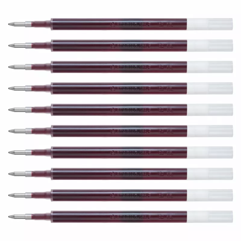 STABILO 268/040-01 recarga de caneta de gel, 0,4 mm, vermelho