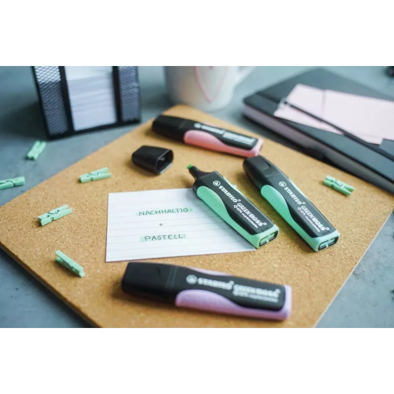Marcador de texto STABILO GREEN BOSS Pastel - lilás - ponta biselada - espessura de traço 2-5 mm - corpo de plástico