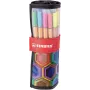 Caneta fineliner STABILO point 88 - mistura de cores - 0,4 mm - pack de 20