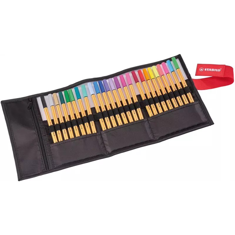 Caneta fineliner STABILO point 88 - mistura de cores - 0,4 mm - pack de 20