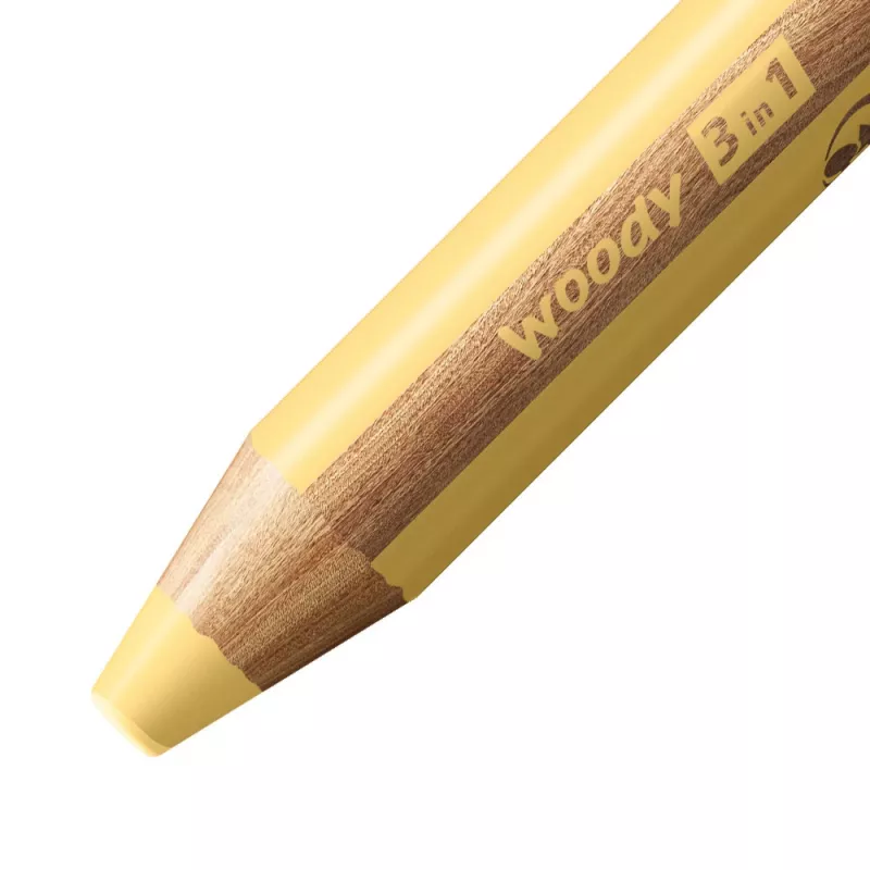 Lápis multifunções STABILO woody 3 in 1 amarelo pastel