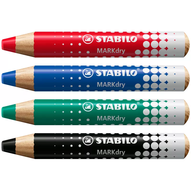 STABILO MARKdry marcador de quadro branco preto pack de 5