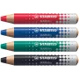 STABILO MARKdry conjunto de marcadores de quadro branco com 4 canetas em estojo