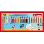STABILO Woody 3-in-1 lápis multiusos 7,6 cm conjunto pastel de 18 peças com pincel