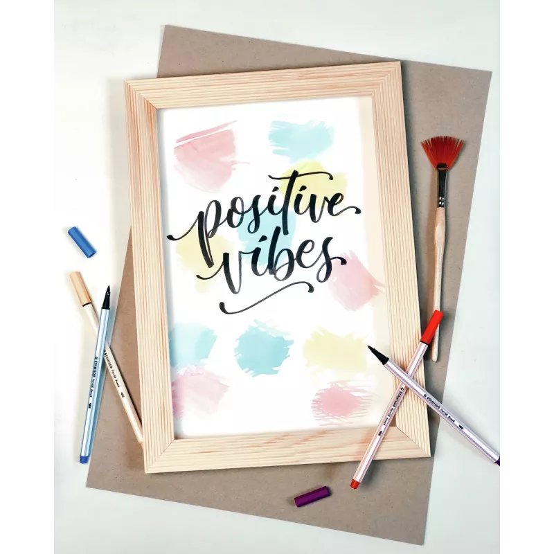STABILO Pen 68 Brush ARTY Edition conjunto de canetas pincel - 10 cores sortidas em estojo de cartão
