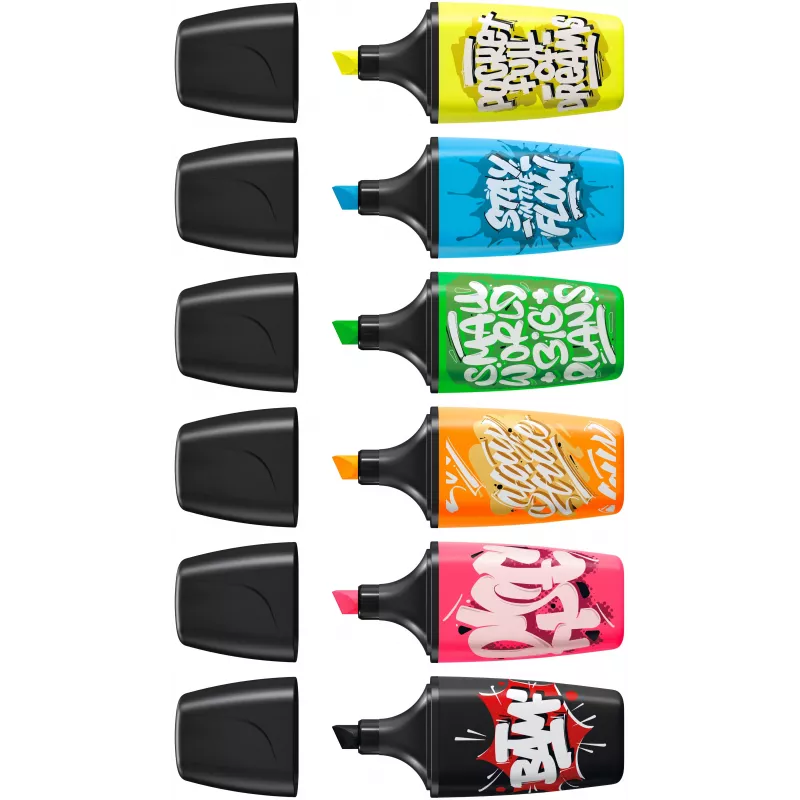 STABILO Boss Mini Snooze conjunto de marcadores, cores mistas, 6 peças