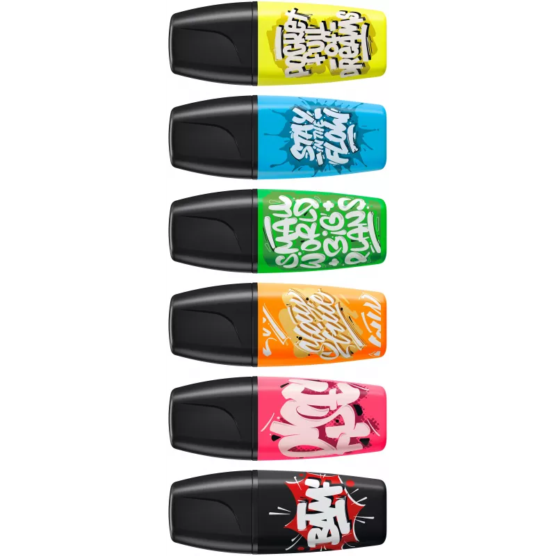 STABILO Boss Mini Snooze conjunto de marcadores, cores mistas, 6 peças