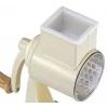 Ralador de tambor Zassenhaus Classic Cream – ralador rotativo de 3 tambores com tambores de aço inoxidável, base de sucção, manivela ergonómica