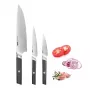 GEFU ACURO conjunto de 3 facas - faca de cozinha, faca multiusos e faca de descascar