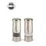 Conjunto de moinho elétrico de sal e pimenta Peugeot Zeli Duo PM+SM Z prateado 14 cm