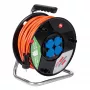 AKYGA AK-CR-06 tambor de cabo extensão 50m IP44 4 tomadas Schuko preto