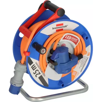 Brennenstuhl 1182470200 tambor de cabo 25 m laranja ficha CEE 16 A 3 polos