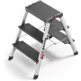 Hailo Master D70 2-3 degraus escada dobrável de dois lados