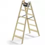 Hailo Master H80 2x6 degraus escadote de dois lados, capacidade de carga 150 kg, prateado