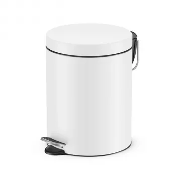 Hailo Selekta S caixote do lixo com pedal 5 L, branco mate