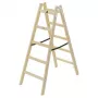 Hailo H40 StandardLine escada de degraus de madeira de dois lados 2x5
