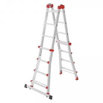 Hailo M80 escada de 4x4 degraus - escada combinada, alumínio, capacidade de carga 150 kg