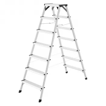 Hailo D60 StandardLine escada de dois lados 2x7 degraus