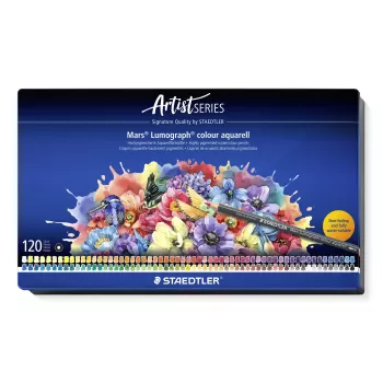 STAEDTLER Mars Lumograph Aquarell Lápis de aguarela 104 M120, HB, mina cinzenta, hexagonal, certificado PEFC, lápis individual