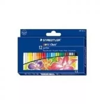 STAEDTLER Noris Club 243 NC12 lápis de cera - 12 cores mistas - 11 mm de diâmetro - caixa de cartão