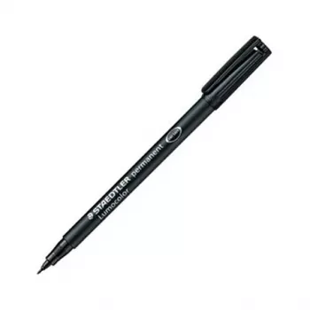 STAEDTLER Lumocolor 314-9 marcador permanente, preto, ponta chanfrada, 1-2,5 mm