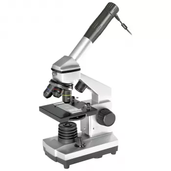Conjunto de microscópio Bresser Junior - microscópio digital de luz transmitida - monocular - 40x-1024x