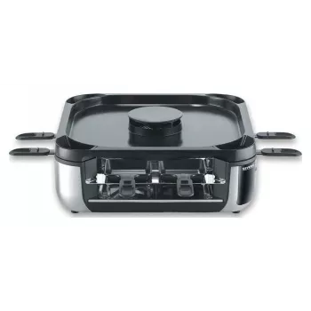 Grelhador de raclette SEVERIN RG 2379 SEVENTO 1400 W 8 pessoas preto/prateado