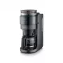 Máquina de café de filtro SEVERIN KA 4830 com moinho e jarro de vidro, 10 chávenas, 1000 W, preta/aço inoxidável