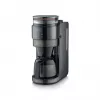 Máquina de café de filtro SEVERIN com moinho integrado, 1000 W, 8 chávenas, jarro térmico, preta/aço inoxidável