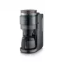 Máquina de café de filtro SEVERIN com moinho integrado, 1000 W, 8 chávenas, jarro térmico, preta/aço inoxidável