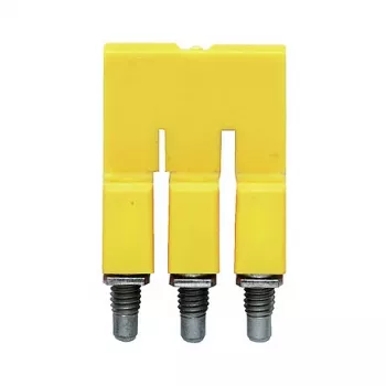 Weidmüller WQV 2.5/3 Conector transversal, 3 polos, 2,5 mm², amarelo, Poliamida, UL94 V-0, 50 unid.