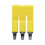 Weidmüller WQV 2.5/3 Conector transversal, 3 polos, 2,5 mm², amarelo, Poliamida, UL94 V-0, 50 unid.