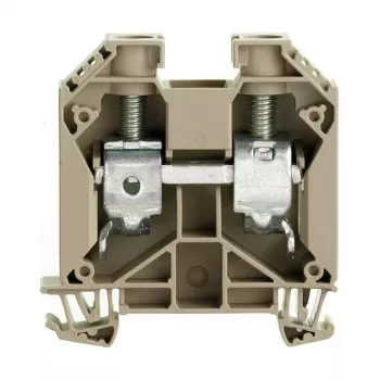 Weidmüller WDU 35 Borne de passagem com ligação por parafuso, 35 mm², 1000 V, 125 A, Bege-escuro