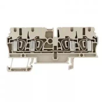 Weidmüller ZDU 2.5/4AN terminal de passagem, ligação por mola, 2,5 mm², bege, 100 unidades