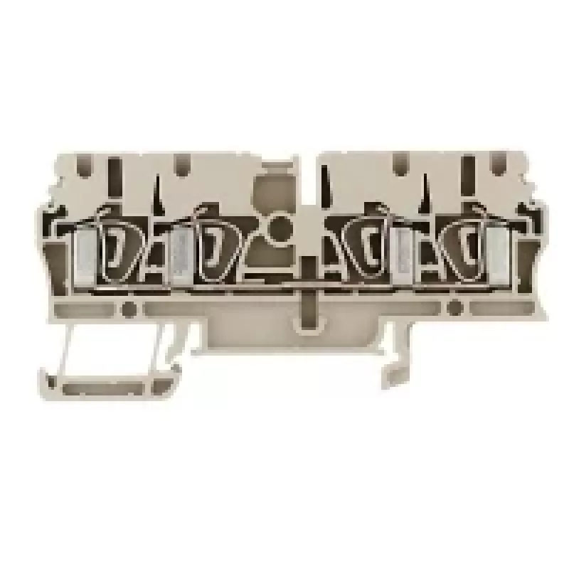 Weidmüller ZDU 2.5/4AN terminal de passagem, ligação por mola, 2,5 mm², bege, 100 unidades