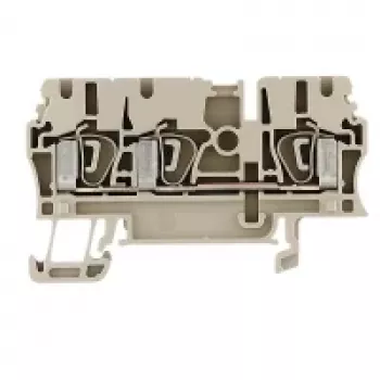 Weidmüller ZDU 2.5/3AN Borne de passagem, ligação por mola, 2,5 mm², Bege, 100 unid.