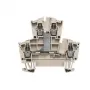 Weidmüller 1022300000 Borne de passagem, 2 níveis, ligação por parafuso, 500 V, 24 A, 4 mm², bege-escuro