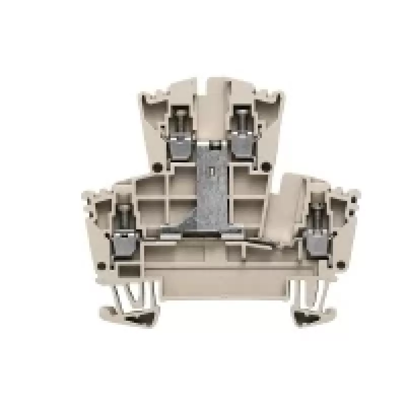 Weidmüller 1022300000 Borne de passagem, 2 níveis, ligação por parafuso, 500 V, 24 A, 4 mm², bege-escuro