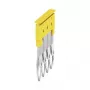 Weidmüller ZQV 2.5/4 Conector transversal, 4 polos, 2,5 mm², amarelo, 60 unid.