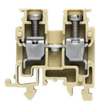 Weidmüller Borne de passagem, ligação por parafuso, 2,5 mm², 800 V, 24 A, bege-escuro, calha DIN TS 35