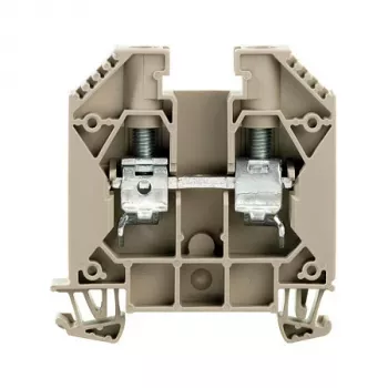 Weidmüller Borne de passagem WDU 16, ligação por parafuso, 16 mm², 1000 V, 76 A, Bege-escuro