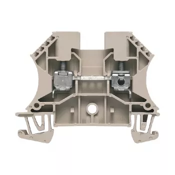 Weidmüller terminal de passagem, ligação por parafuso, 4 mm², 32 A, 800 V, bege, montagem em calha DIN, 100 unid.