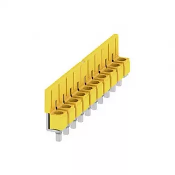 Weidmüller WQV 6/10 conector transversal, 2 polos, passo 8 mm, amarelo, poliamida, 20 unid.
