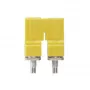 Weidmüller WQV 10/2 conector transversal, 2 polos, amarelo, poliamida, 50 unid.