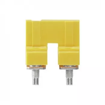 Weidmüller WQV 16N/2 conector transversal, 2 polos, 16 mm², amarelo, poliamida, 50 unid.