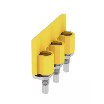 Weidmüller WQV 35N/3 conector transversal, 3 polos, passo 10 mm, amarelo, 20 unid.