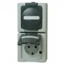 Heinrich Kopp 131456008 Tomada Schuko 2 tomadas vertical, sobrepor, preto/cinzento, 250V, 16A
